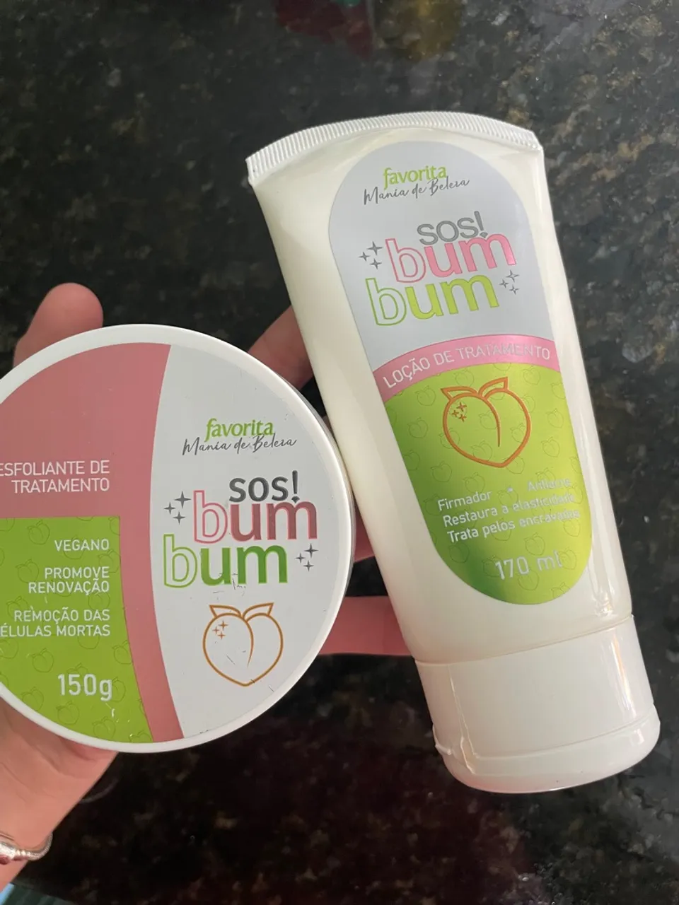 SOS Bum Bum - Esfoliante e Loção de Tratamento
