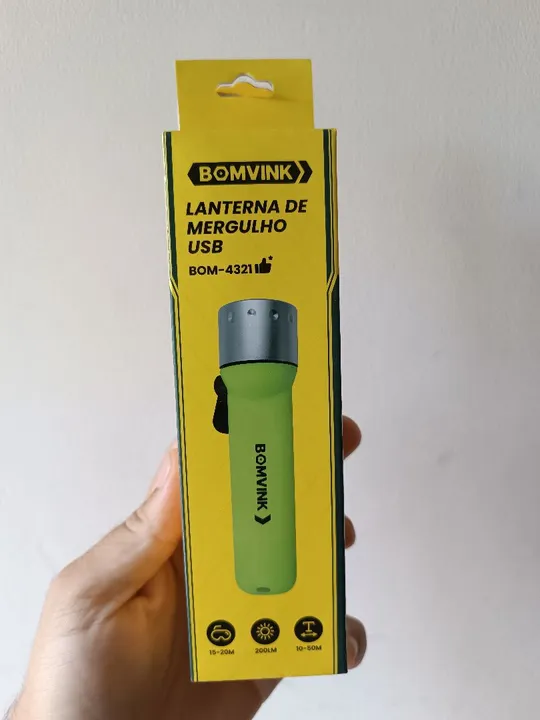 Lanterna de Mergulho USB BomvinK