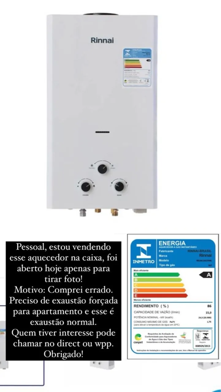 Aquecedor de água a gás