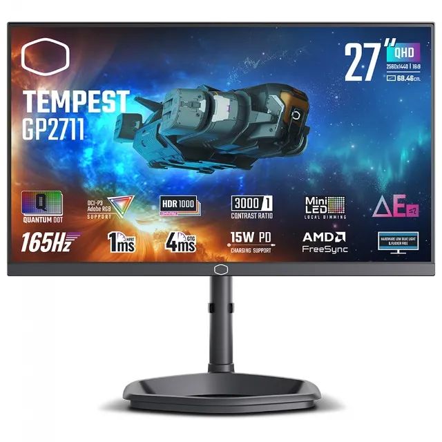 [LACRADO] Monitor Gamer Mini-LED Cooler Master 27" 2K 165hz, Som (Garantia 3 anos)  - Foto 4