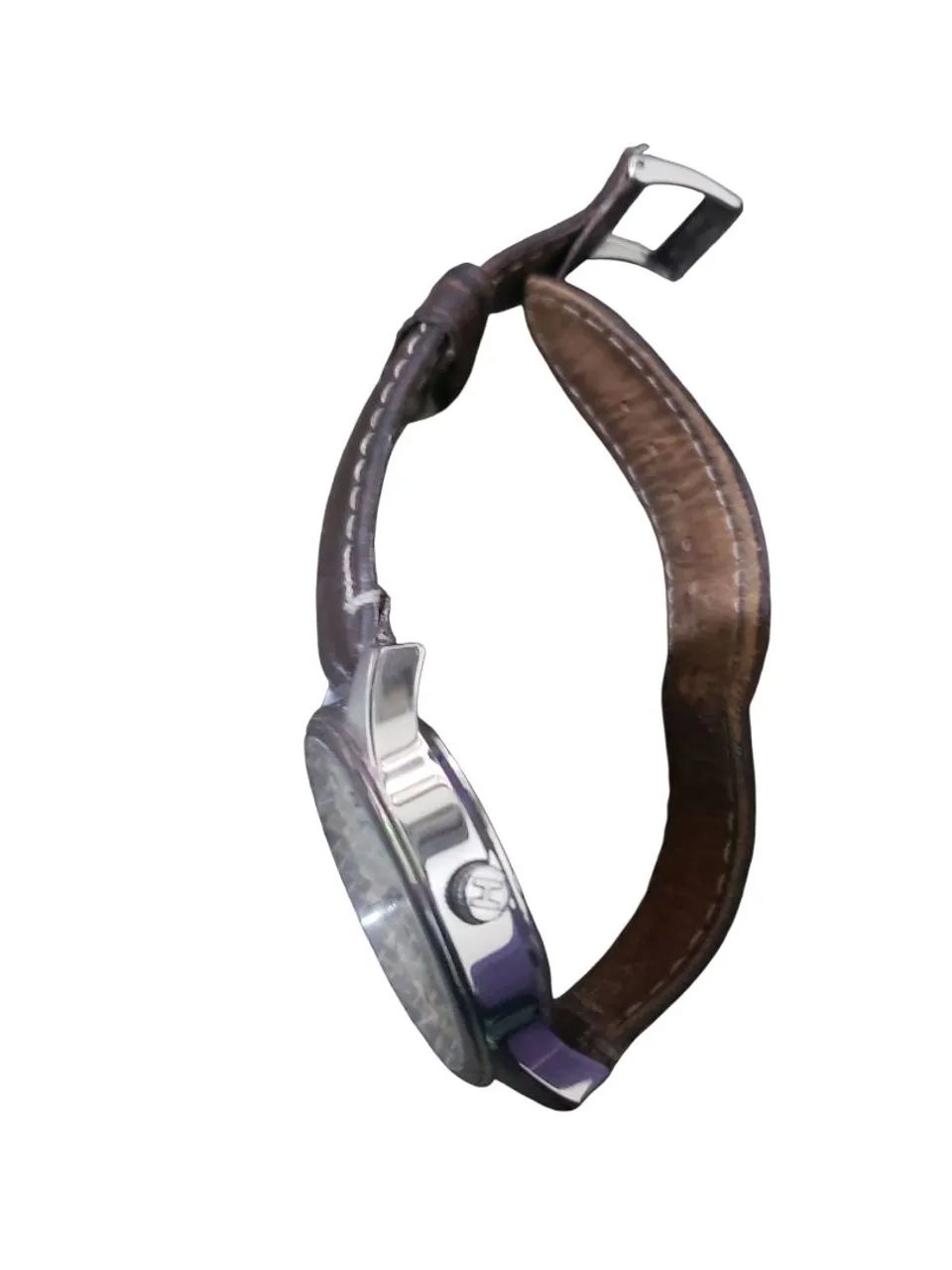 Relógio analógico original tommy hilfiger pulseira de couro marrom  - Foto 4