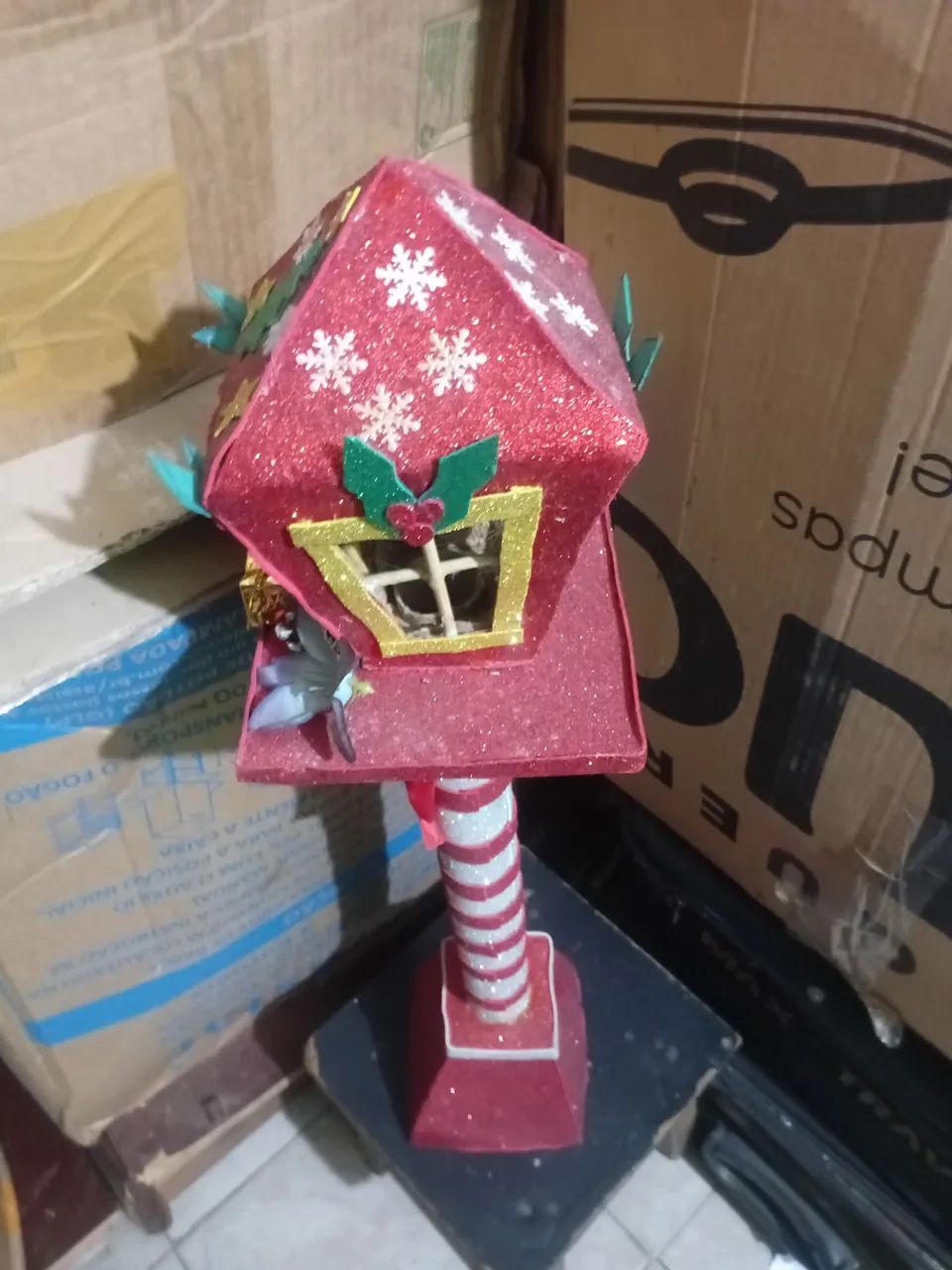 Poste natalino artesanal de led*novo*! - Foto 3