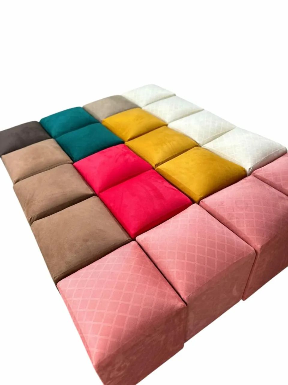 Conjunto de Puffs Coloridos