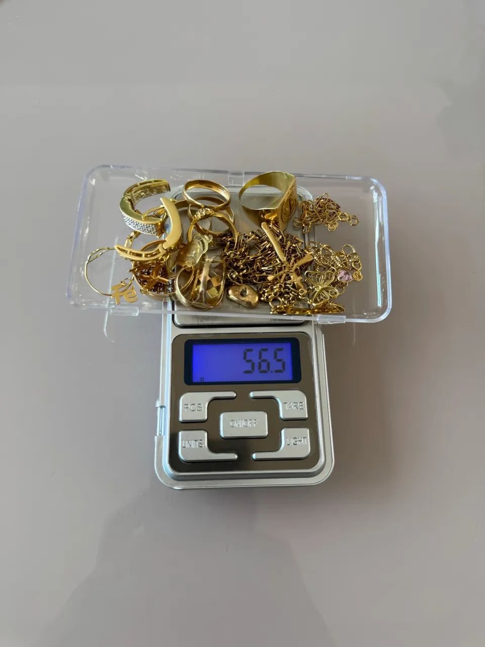 Ouro18k amassado ou completo