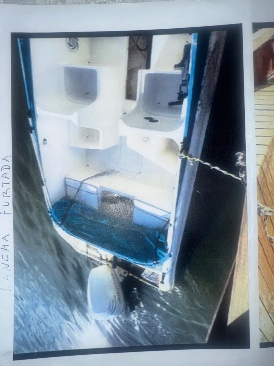 Lancha 19 pés tem que recuperar foi pro fundo - Foto 2