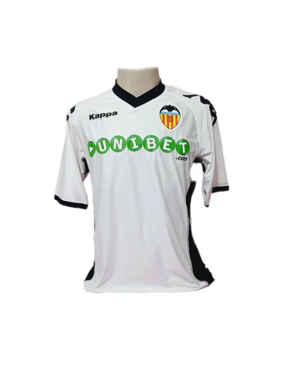 Camisa Valencia Kappa Unibet Futebol 2011 Tecido Elástico 