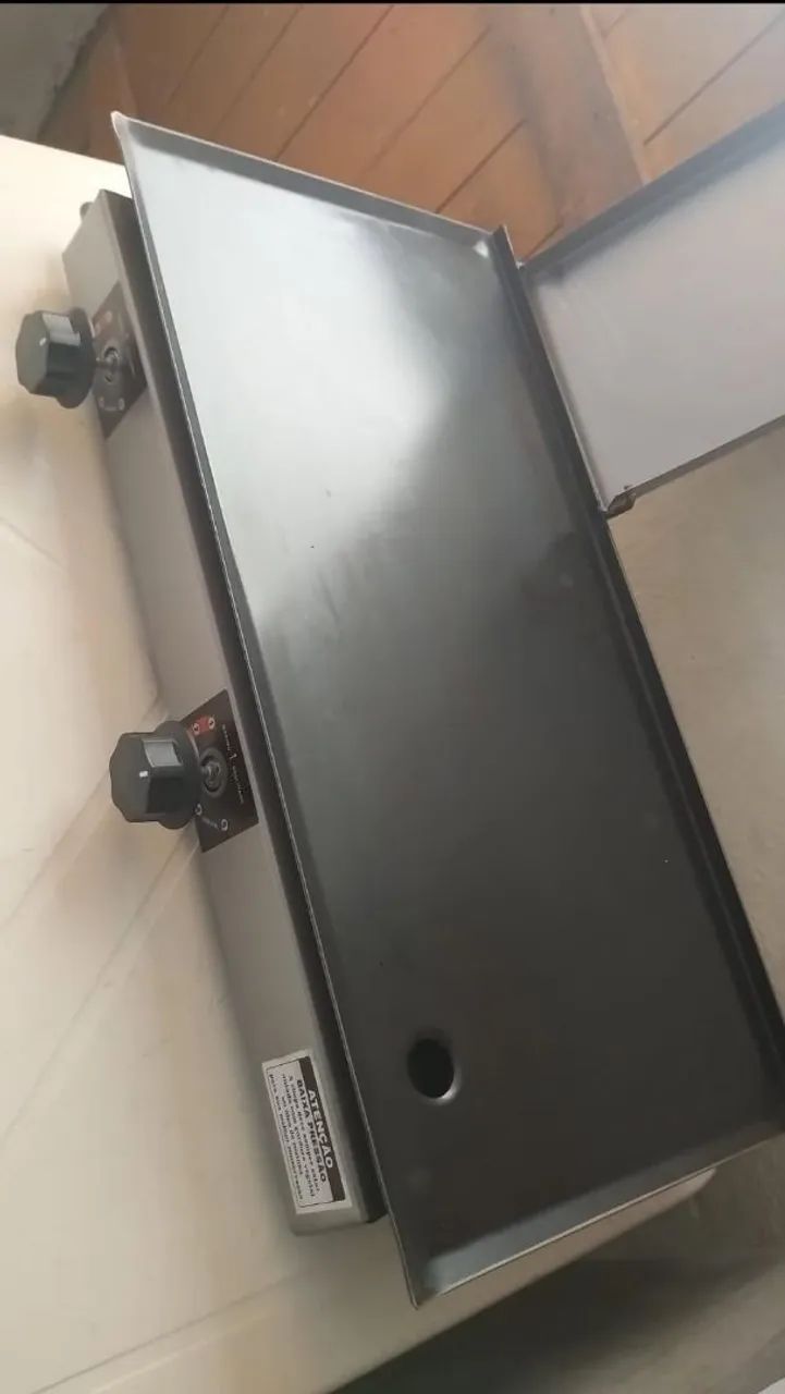 Chapa a gás tamanho 30x70 para hambúrguer é lanches, faço entrega  - Foto 3