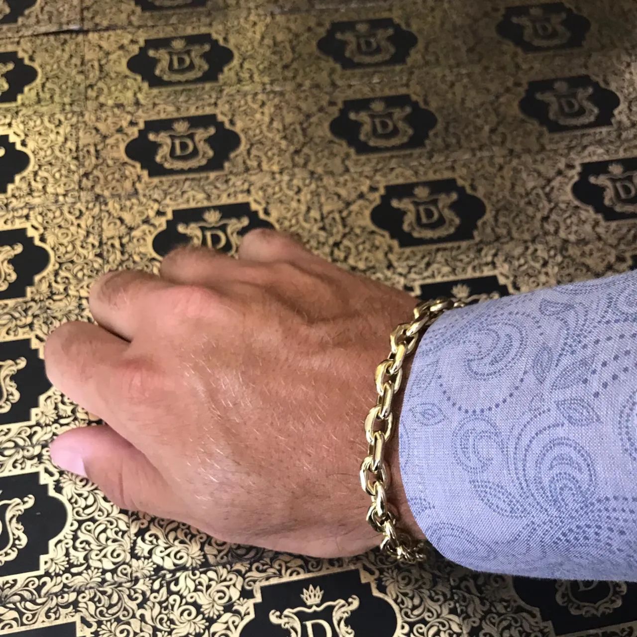 Pulseira Cadeado 10 gramas em Ouro 18K - LIQUIDANDO ! - Foto 2