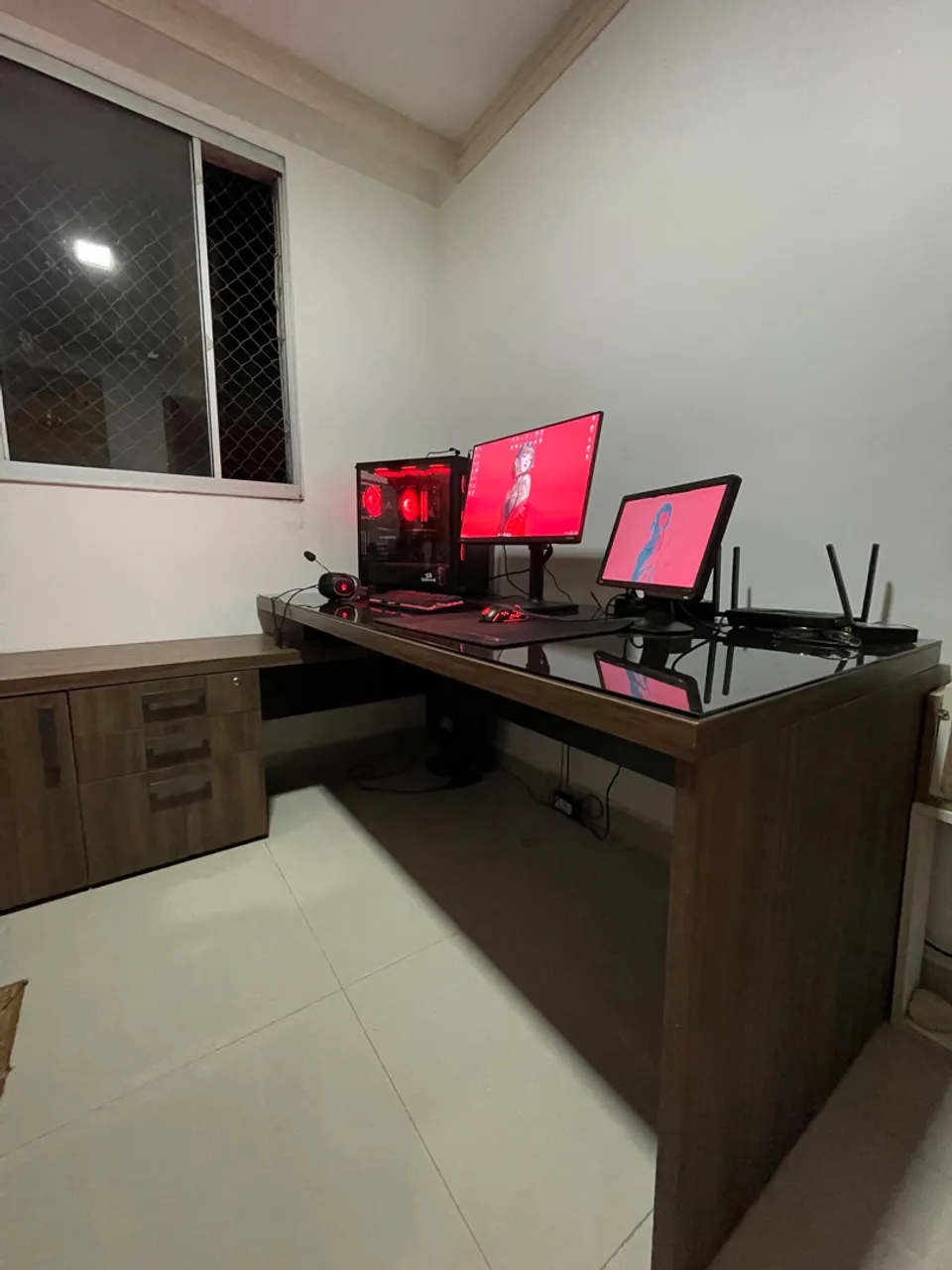 Escrivaninha de escritório/gamer formato L