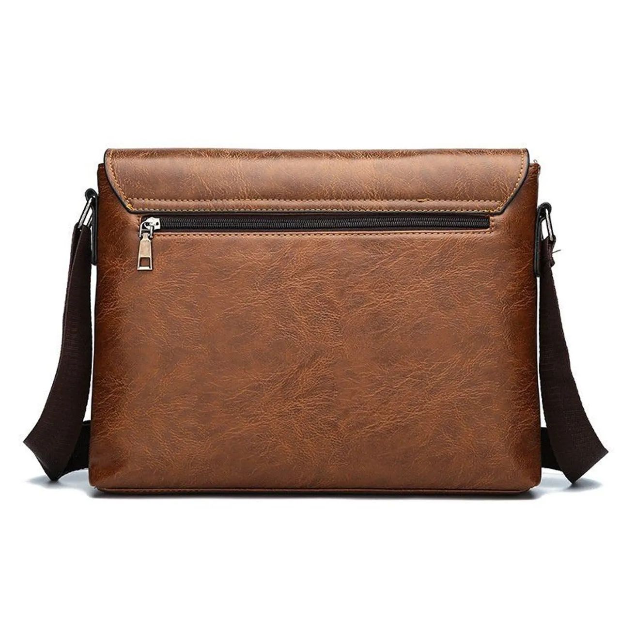 Pasta Bolsa carteiro Transversal Unissex Jeep importada/Original/100% Couro/Shoulder Bag - Foto 5
