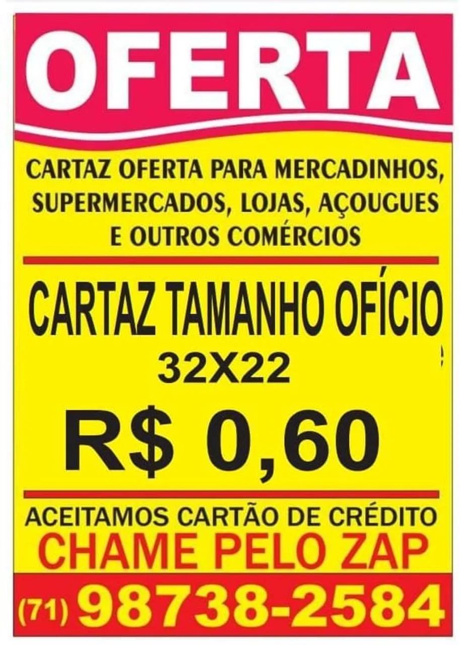 CARTAZ OFERTA AMARELO - Foto 4
