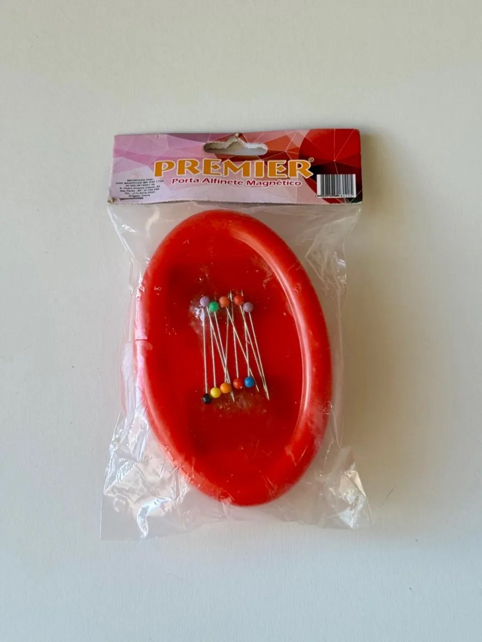 PORTA ALFINETES SUPORTE MAGNÉTICO + 10 ALFINETES DE COSTURA PREMIER ! 