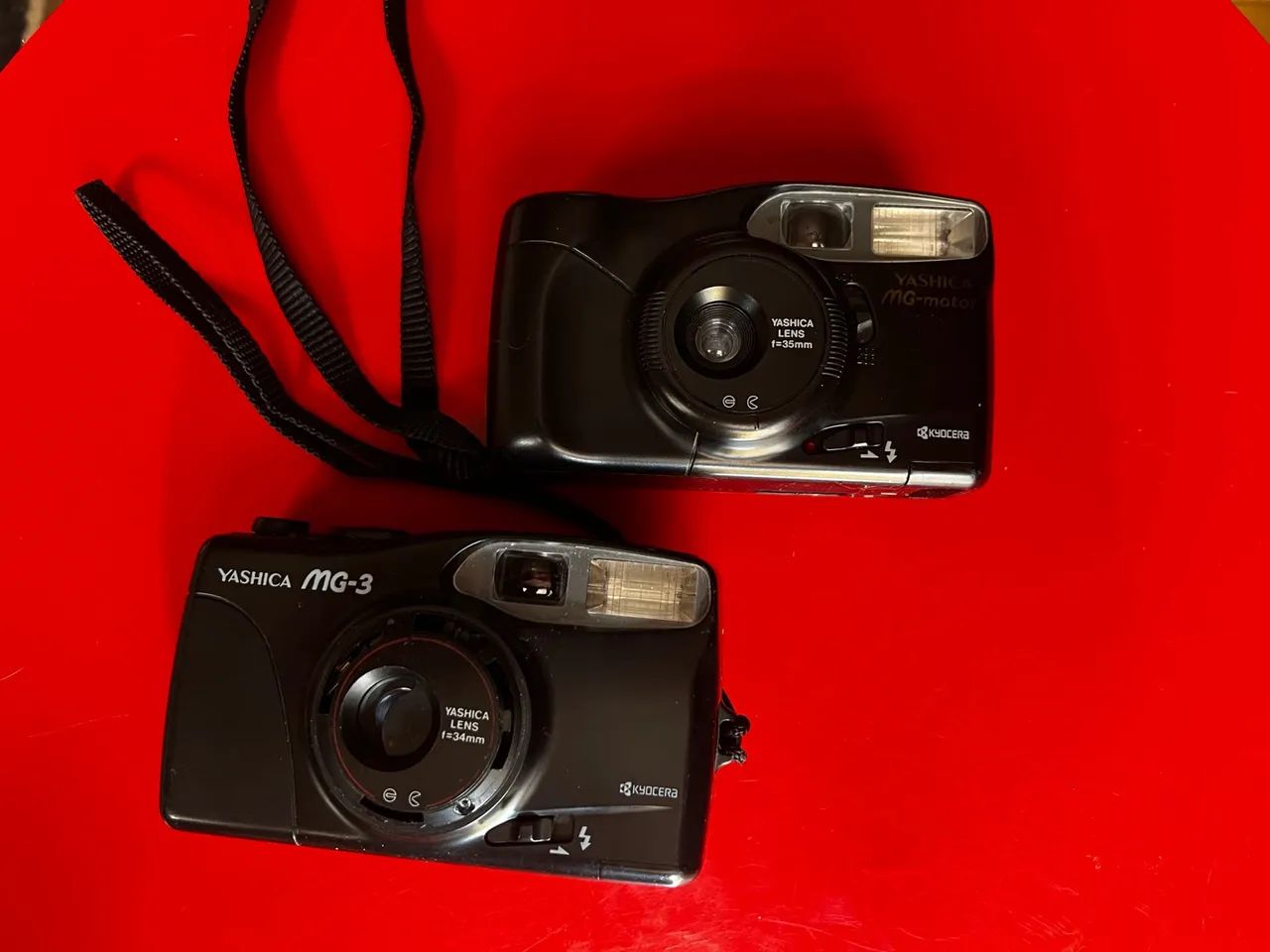 Câmera yashica mg-3 e mg-motor 