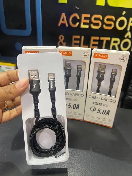 CABO Turbo 1M 5.0 SILICONE IPHONE AGOLD ORIGINAL  - Foto 3