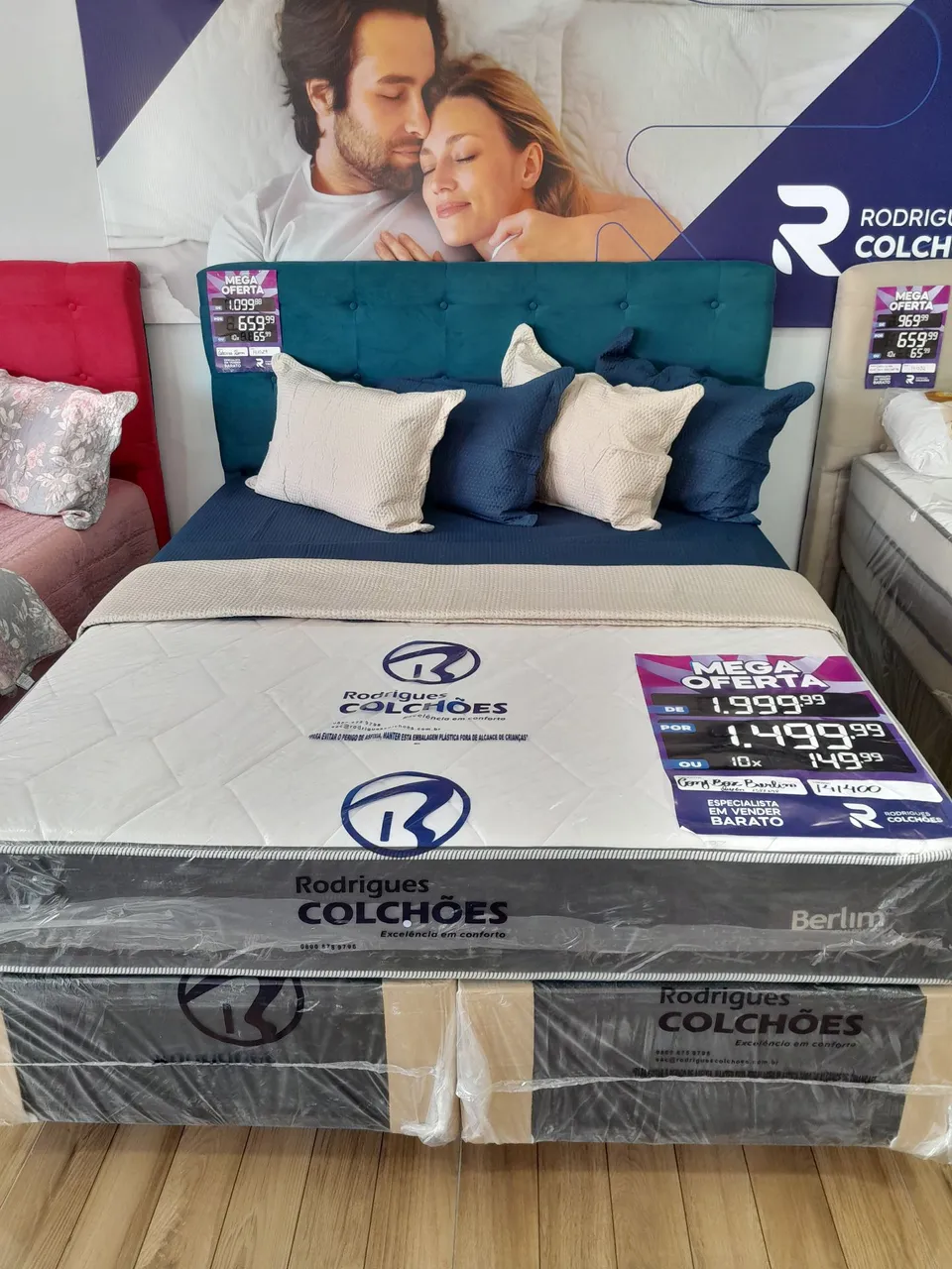 Cama Box Casal Berlim Rodrigues Colchões
