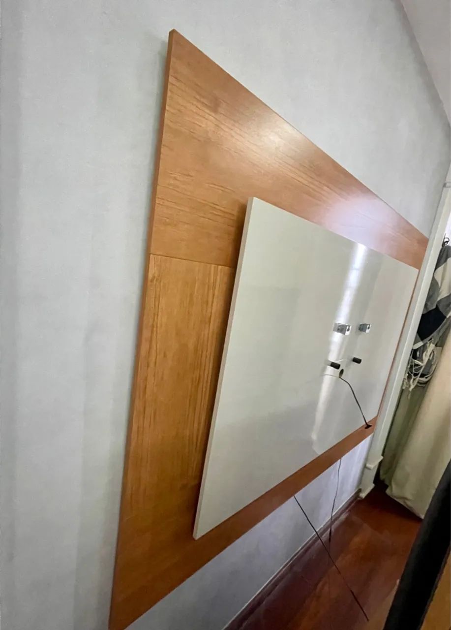 Painel de TV em Madeira e Branco - Foto 2