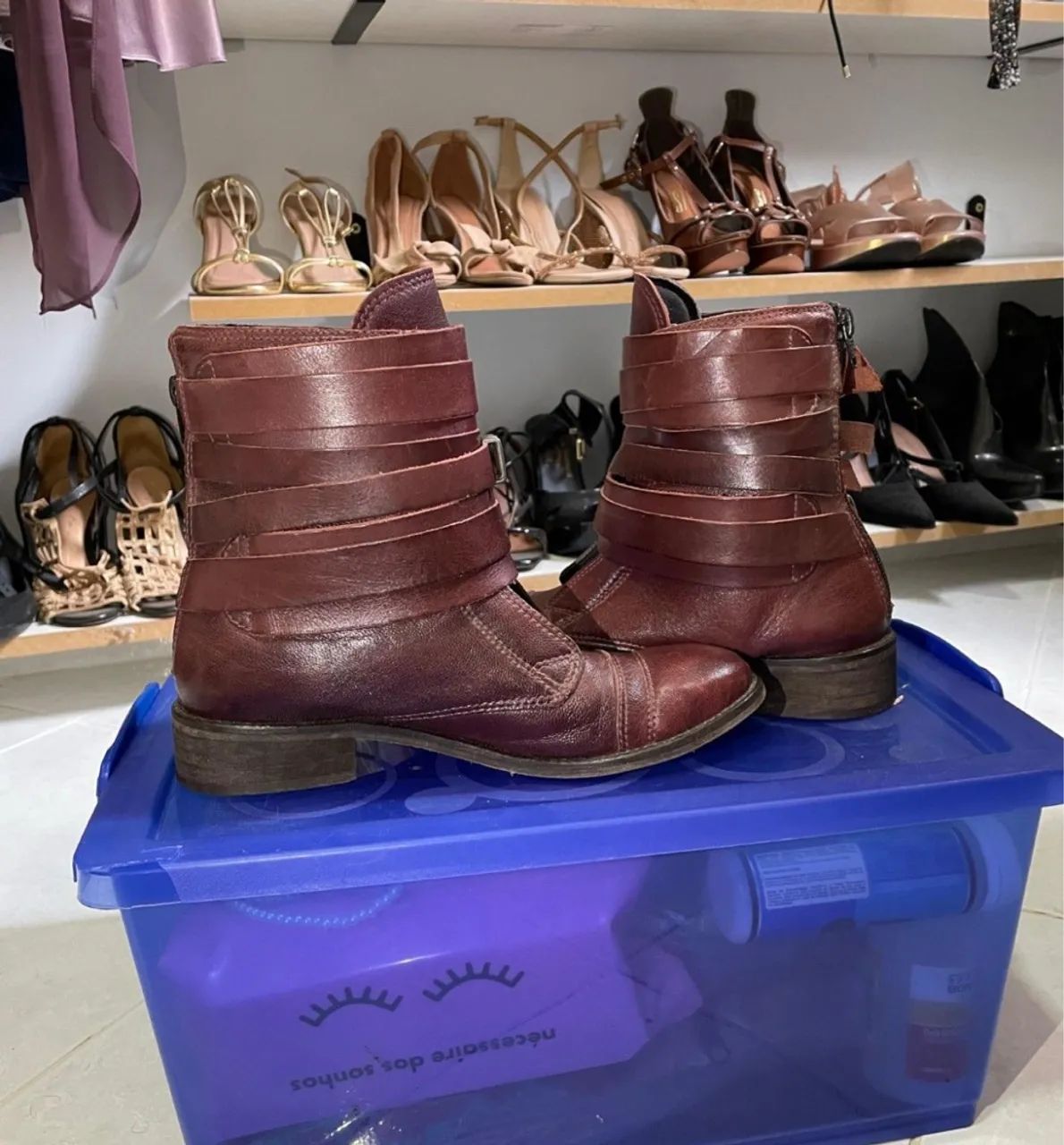 Bota Santa Lolla em couro marrom - Foto 5