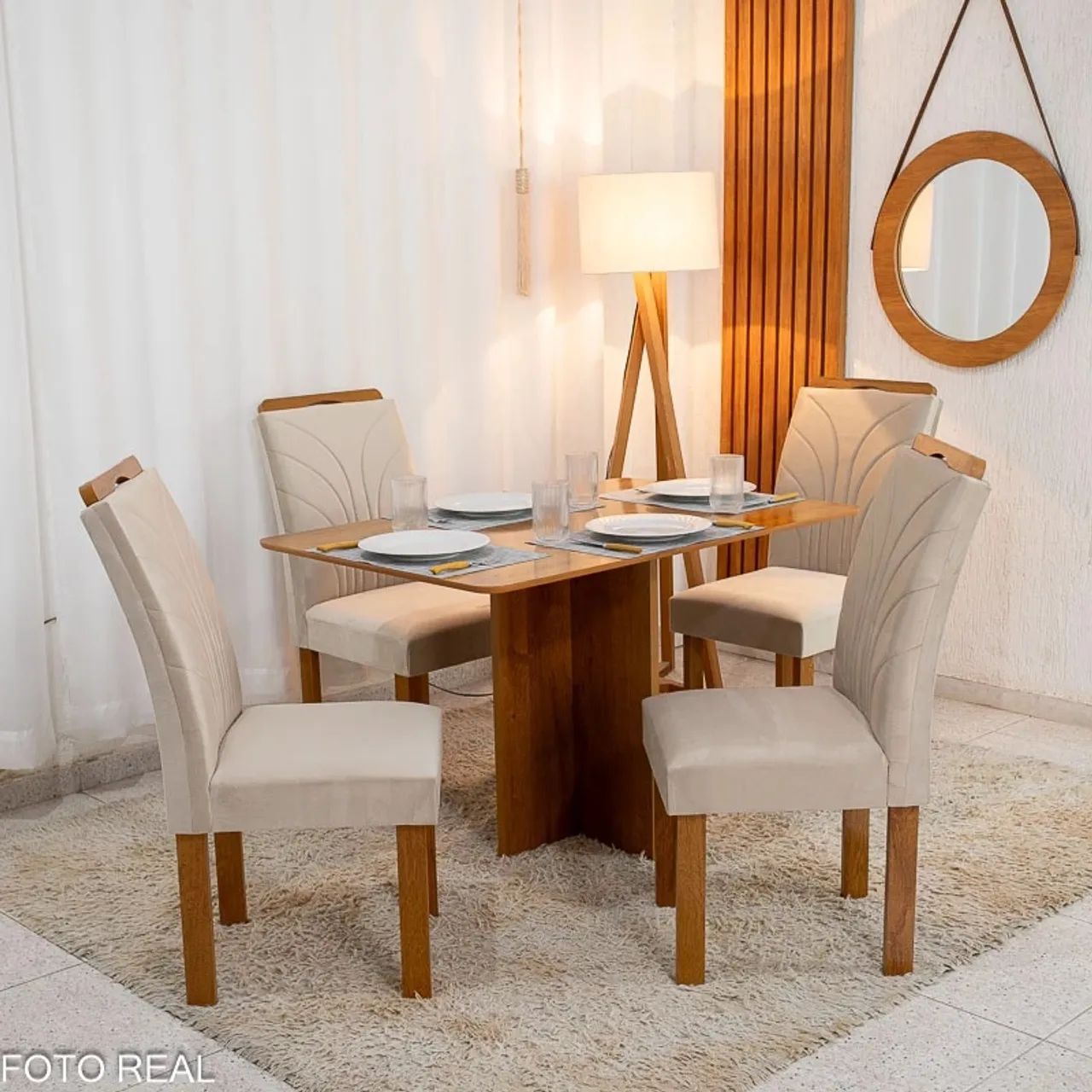 Mesa de Jantar 120x80 4 Cadeiras  Lima rf88 - Foto 3