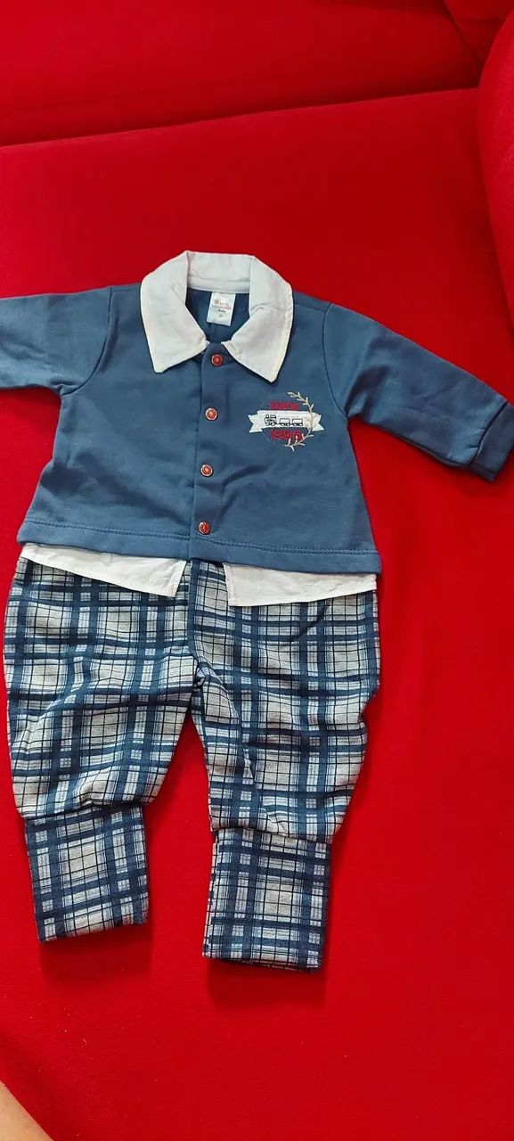 Conjunto Social Bebê (Macaquinho)- Look Elegante! P