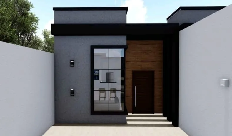 Bairro Residencial Sul. Casa com 2 quartos. 52 m² de construção. Lindo acabamento