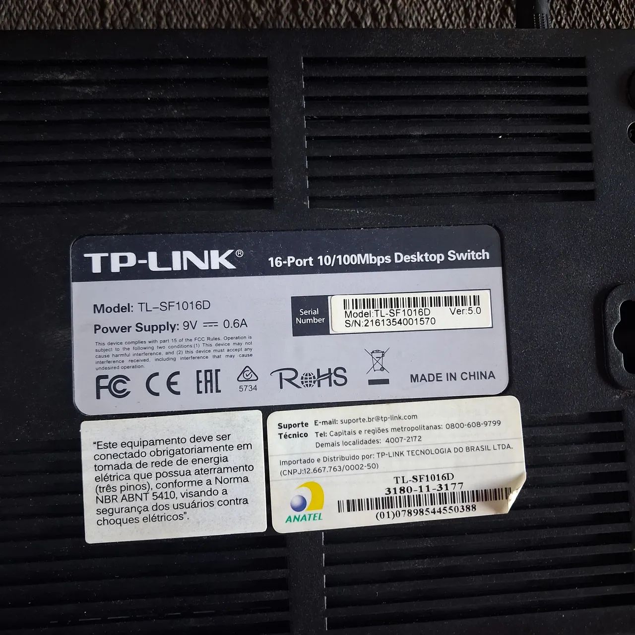 Switch 16 porta 10/100mbps usado - Foto 3