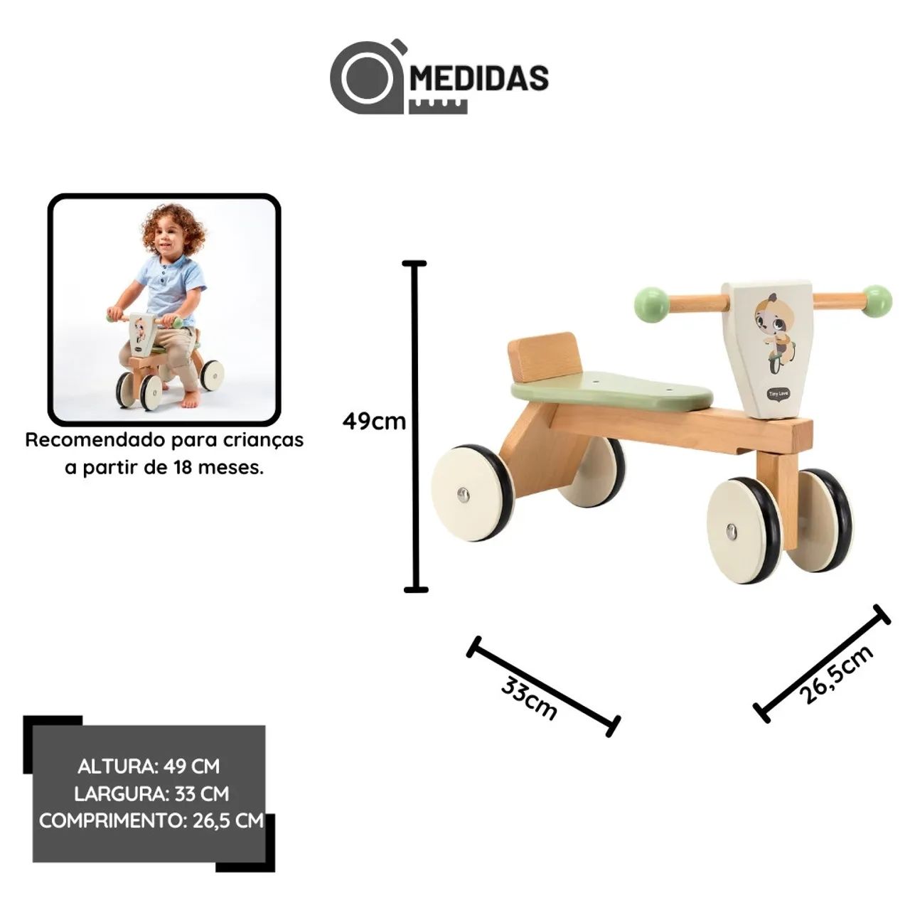 Triciclo de Madeira - Foto 2
