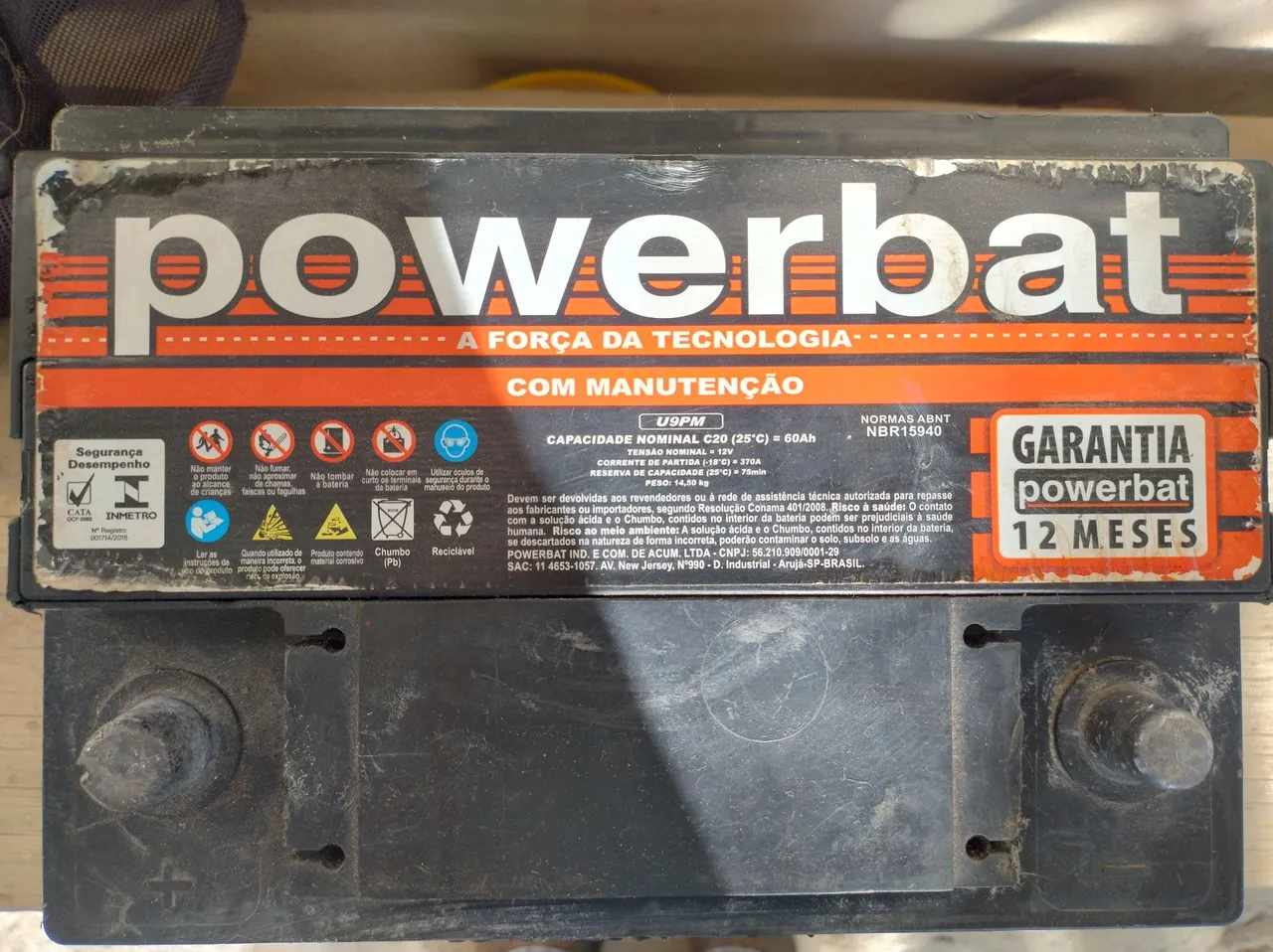 Bateria Powerbat U9PM 60Ah - Qualidade e Durabilidade