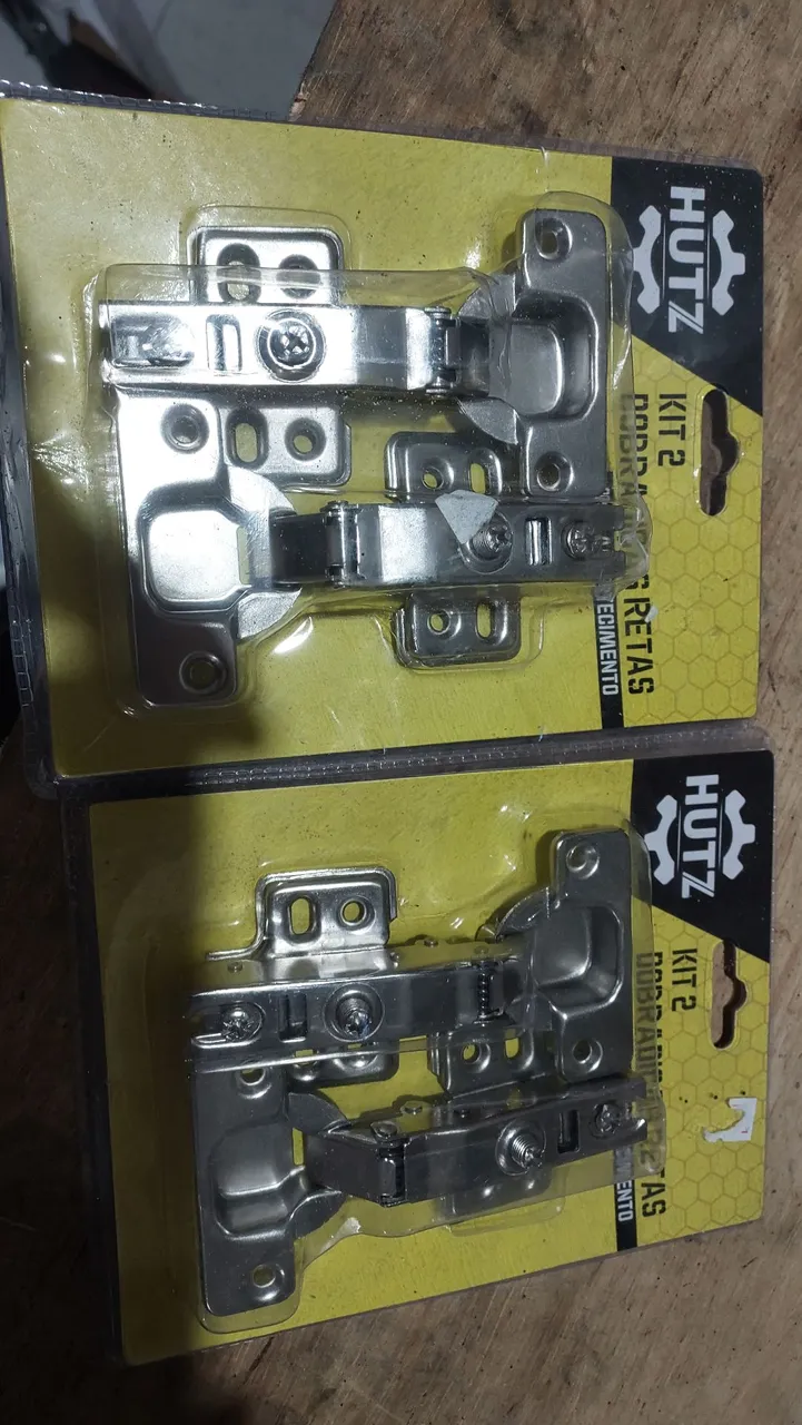 Kit 2 Dobradiças Retas Hutz