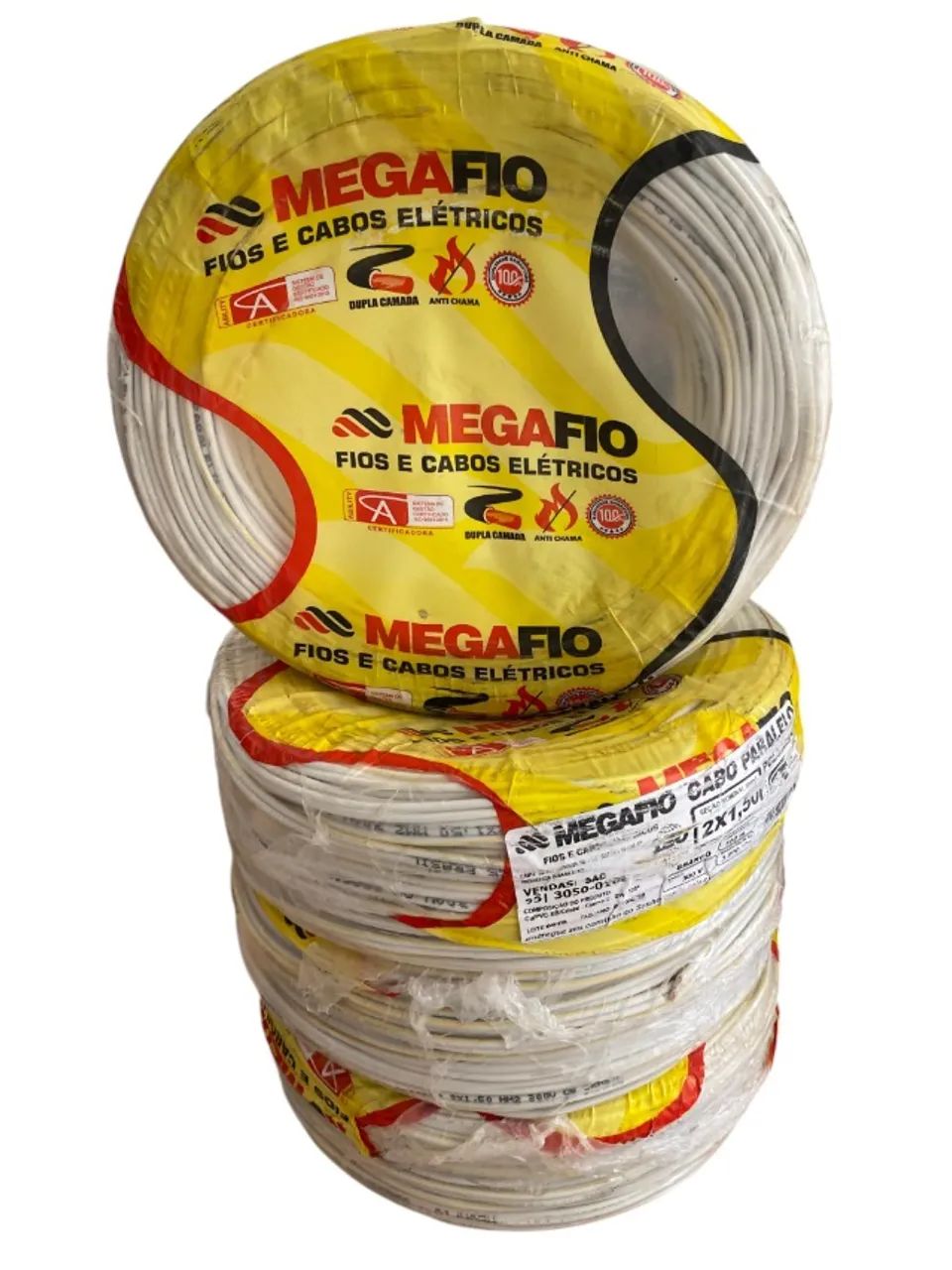 Cabo flexível paralelo fio 2x4,0 milímetros megafio