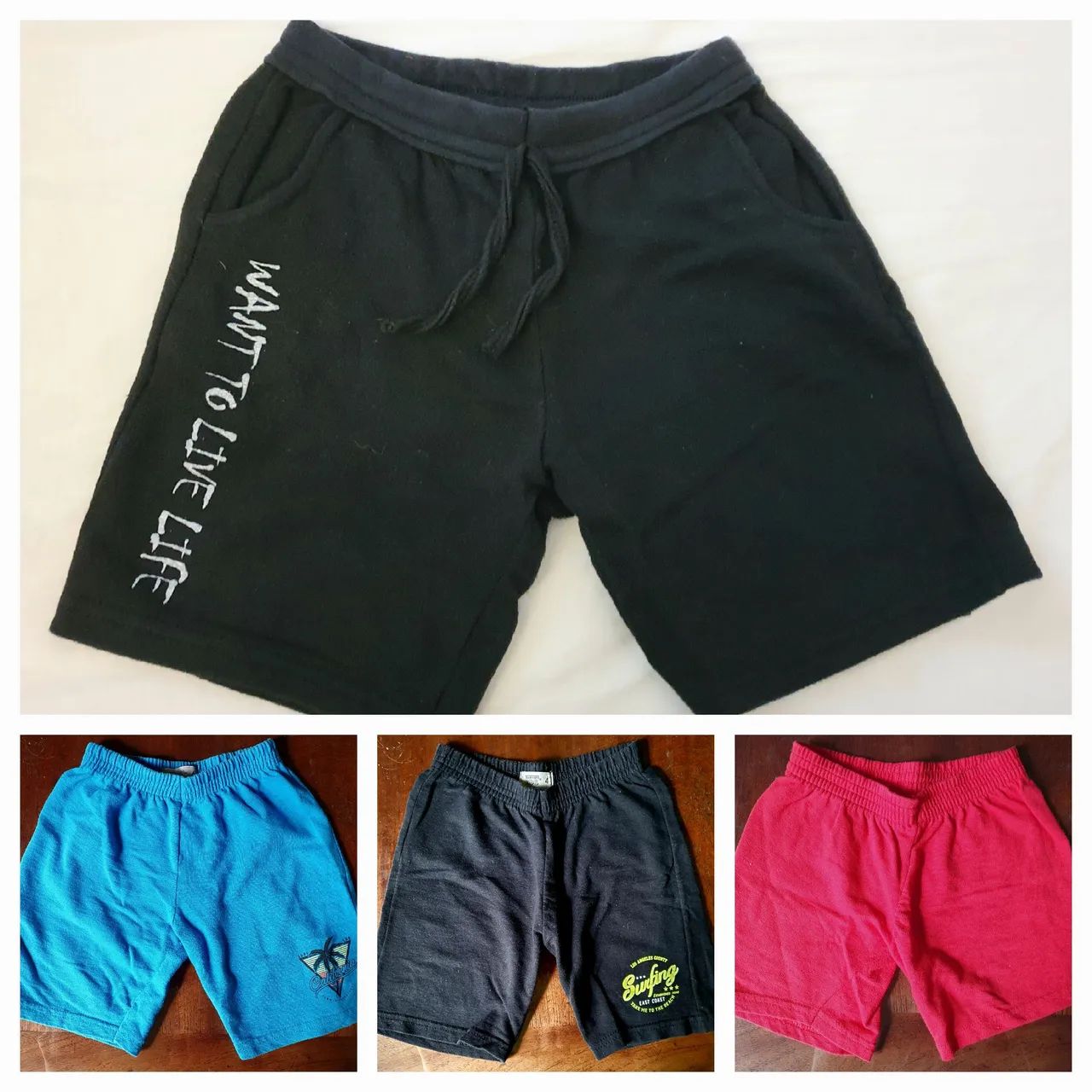 Lote 8 peças menino 4 anos camisetas, bermudas e shorts - Foto 6