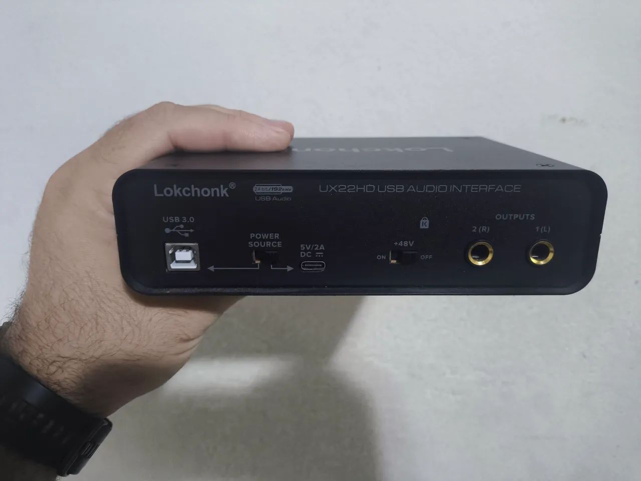 Interface de Áudio Lokchonk UX22HD 2x2 24Bit/192kHz - Foto 2