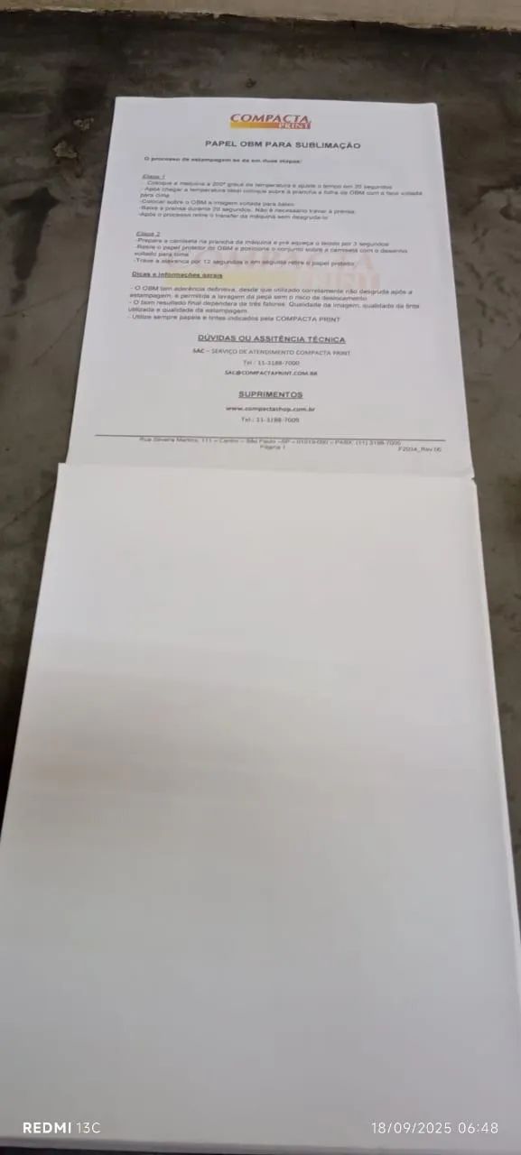 KIT C/61 PAPEL OBM SUBLITEX + 11 TERMOCOLANTE TECLABEL PARA SUBLIMAÇÃO - Foto 3