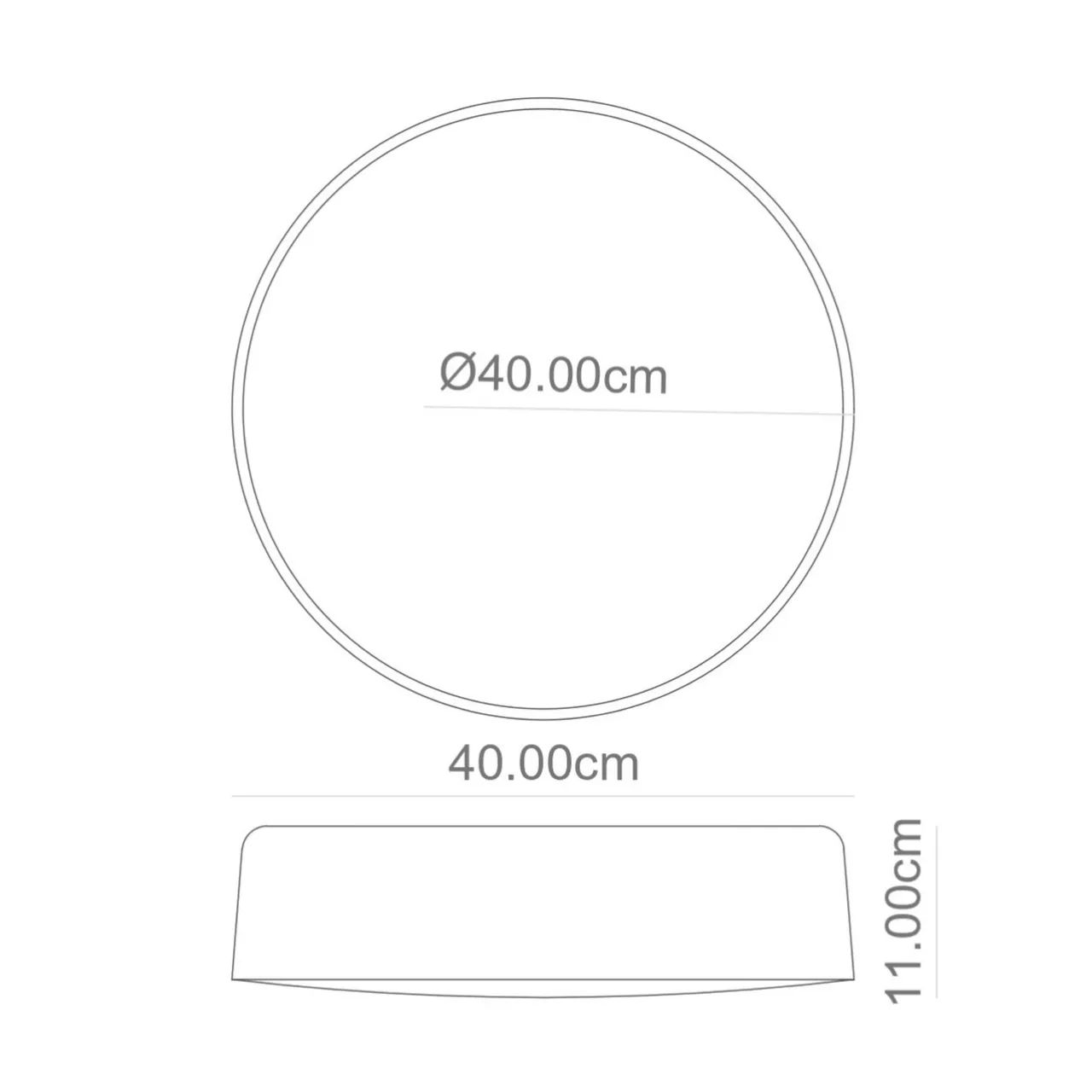 Plafon de sobrepor redondo branco Ø40X11cm -  Alumínio e acrílico - Victoria/Newline - Foto 5