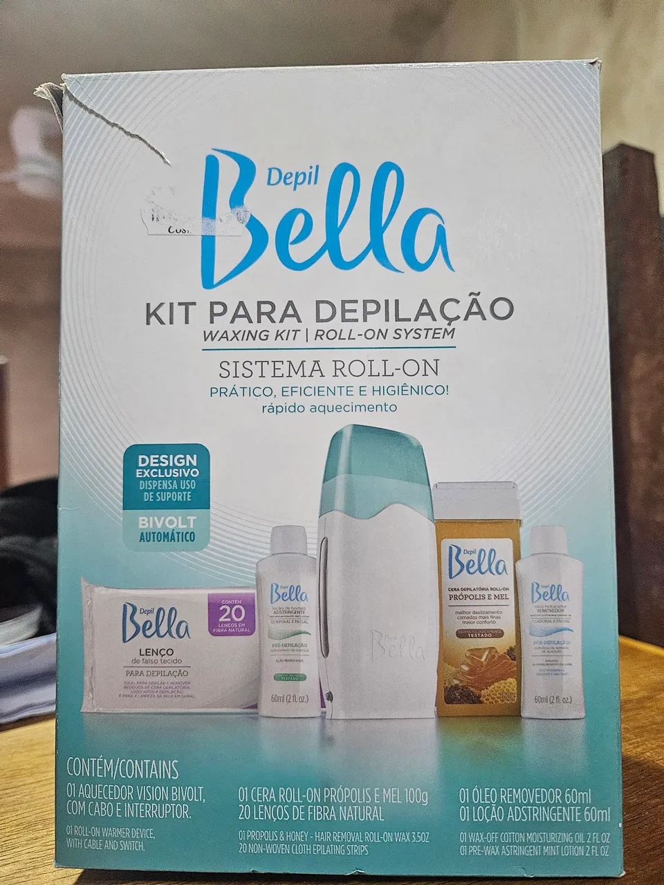 Kit Depilação Bella Roll-On Própolis e Mel
