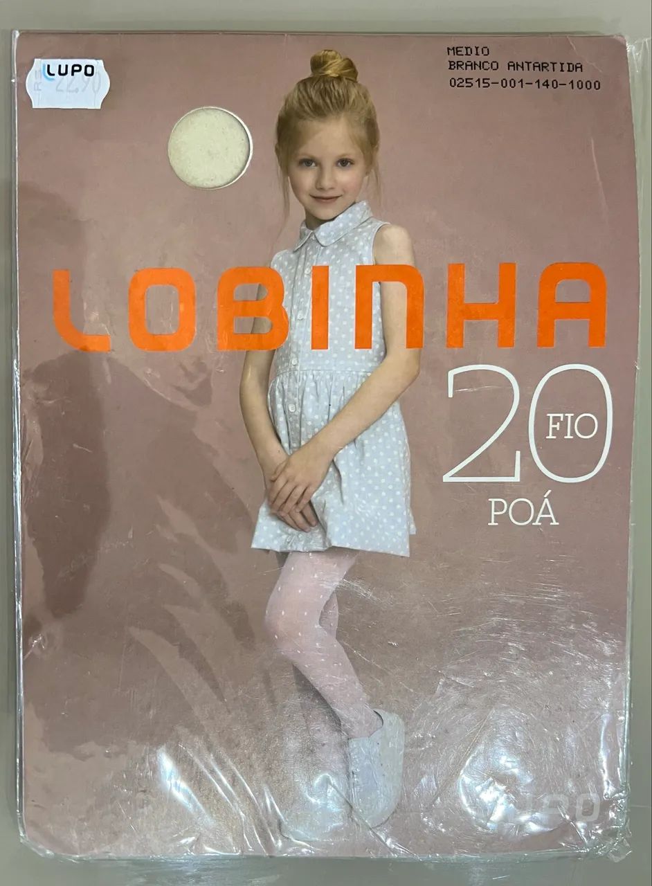 Meia Calça Branca Poá Libinha 