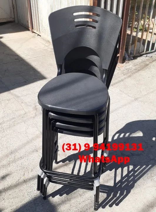 Banqueta Para Bancada Gourmet Preta - Frete Grátis - Foto 6