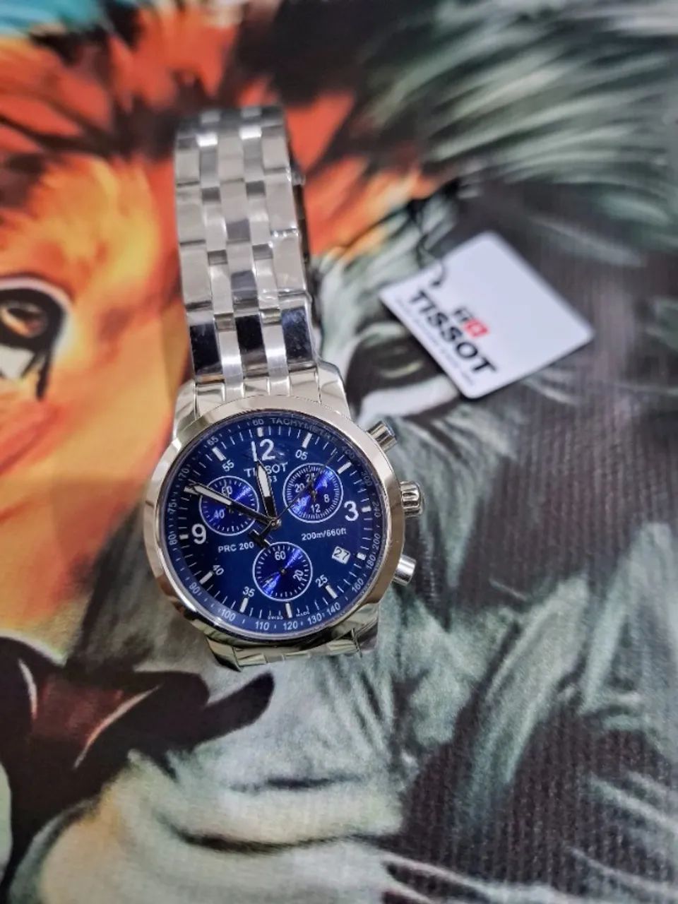 Relógio TISSOT PRC 200 FUNDO AZUL TODO FUNCIONAL  - Foto 5