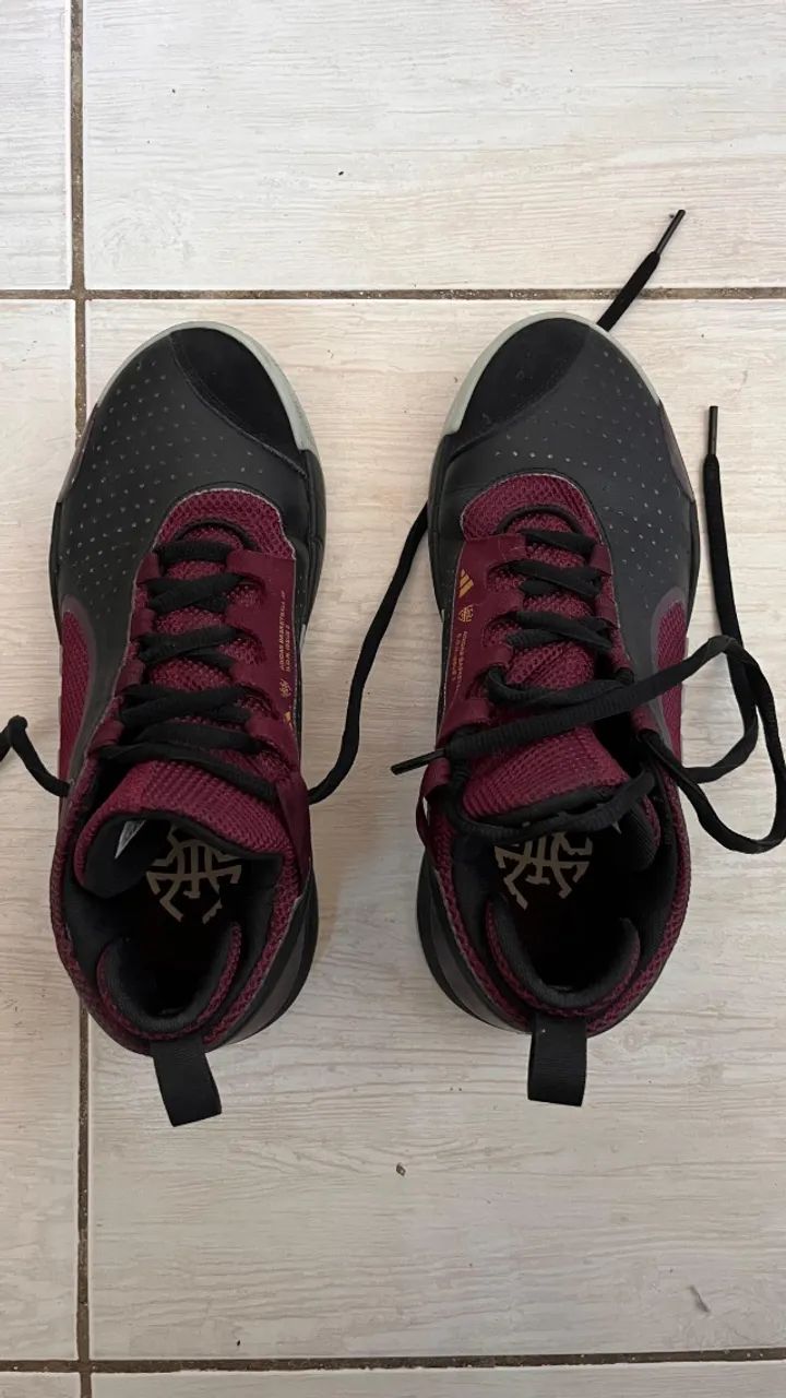 Tênis Adidas DON Issue 5 - Preto e Bordô - Nº 36 - Usado poucas vezes - Foto 3