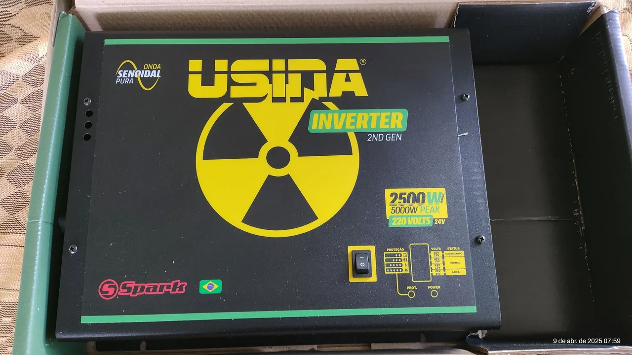 Usina de Energia Inverter 2500W Spark - Onda Senoidal Pura