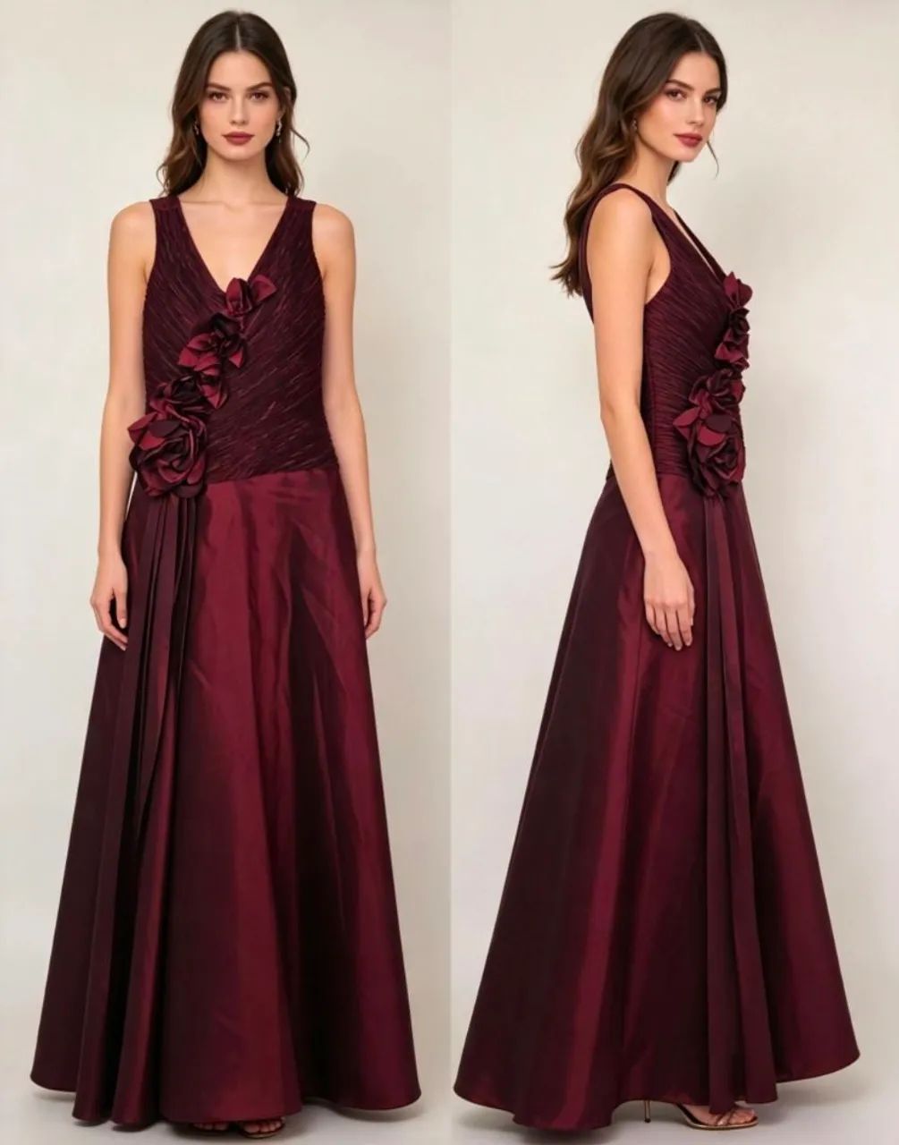 Vestido de Festa Cor Vinho 