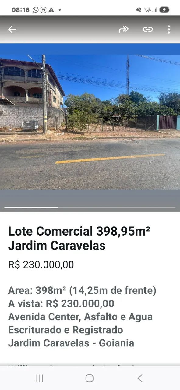 lote no setor jardim caravelas-Goiânia