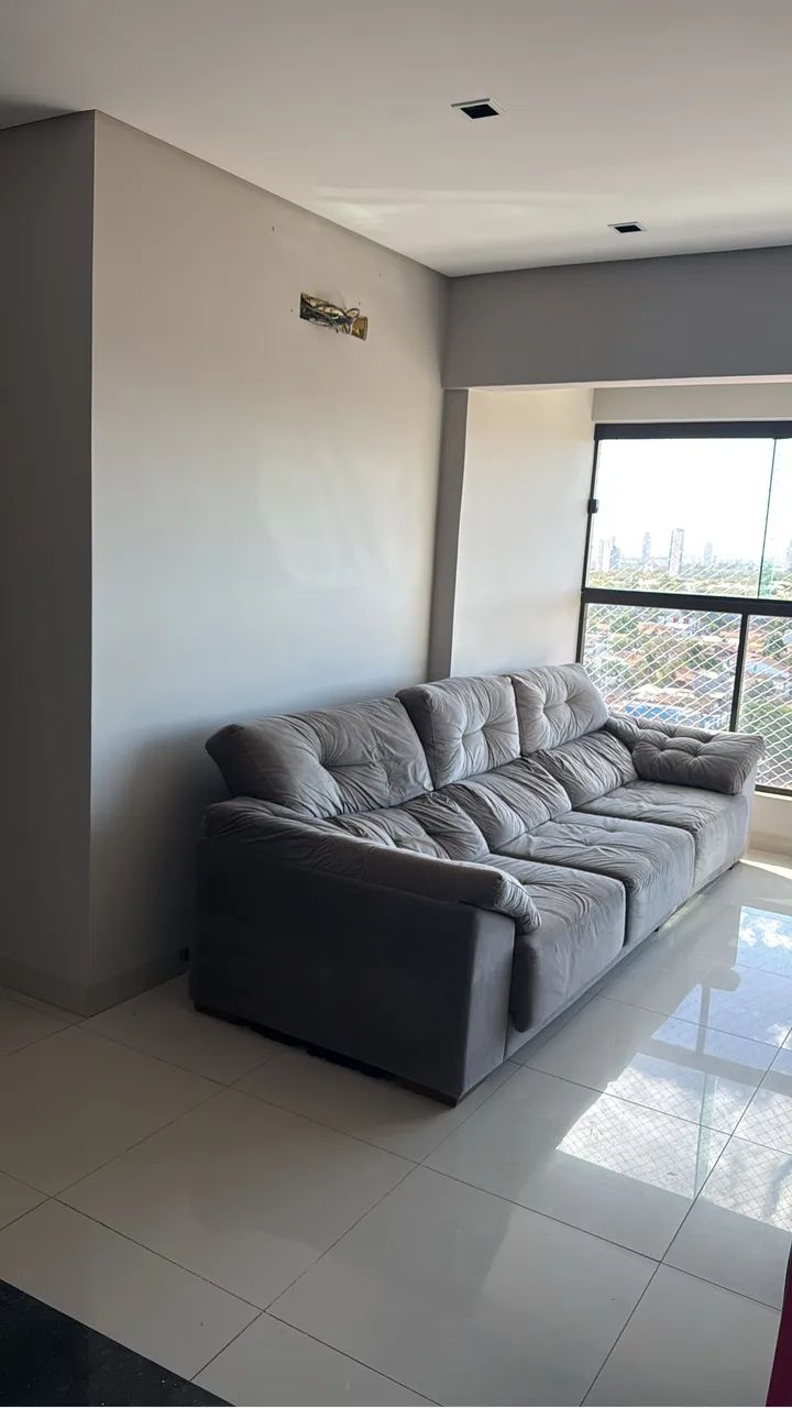 Sofá Retail e reclinál tecido suede, 2,84Mx 1 fechado  - Foto 2