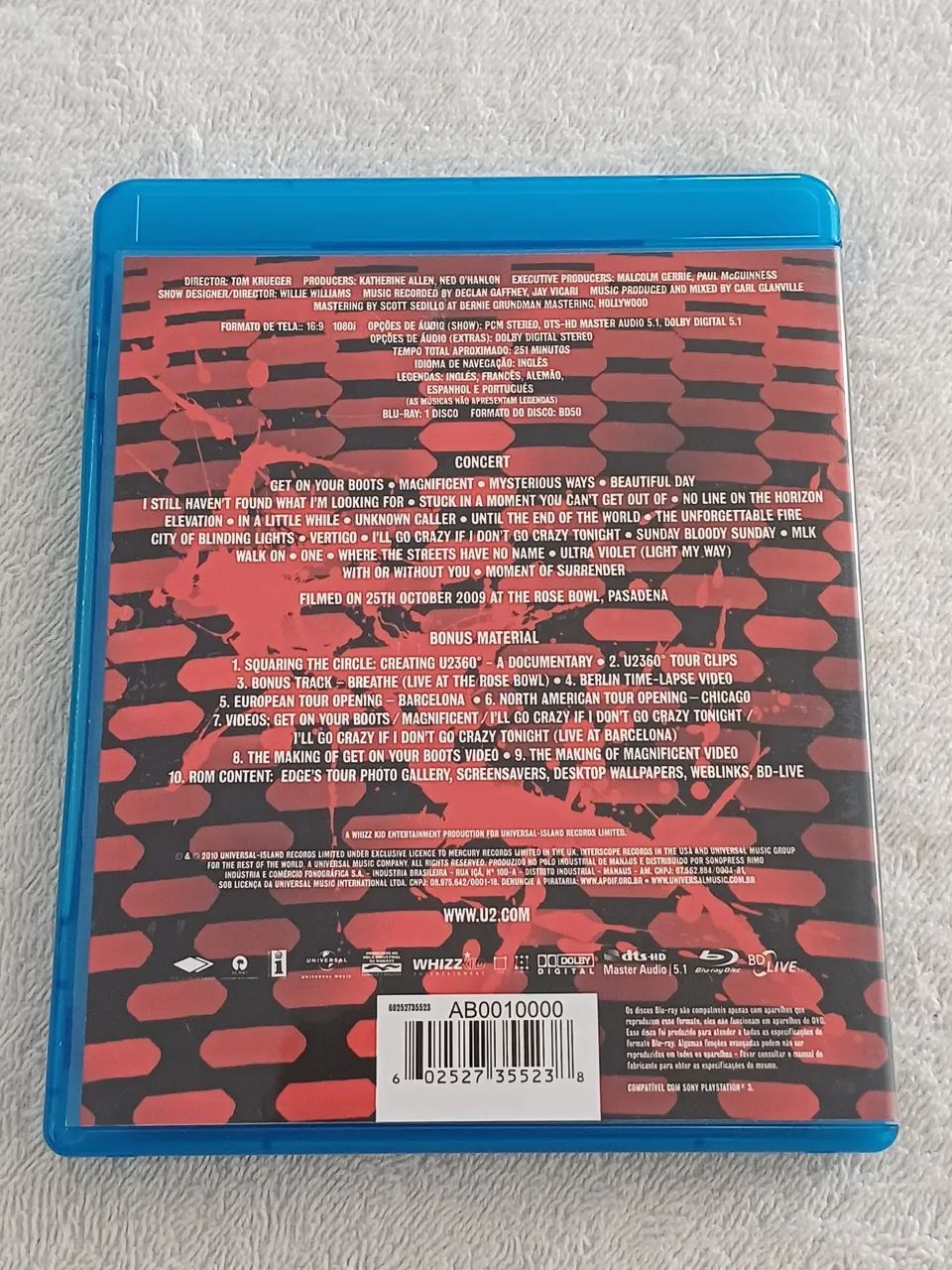 Blu-ray original de um show da banda U2, intitulado "U2 360° At The Rose Bowl" - Foto 2