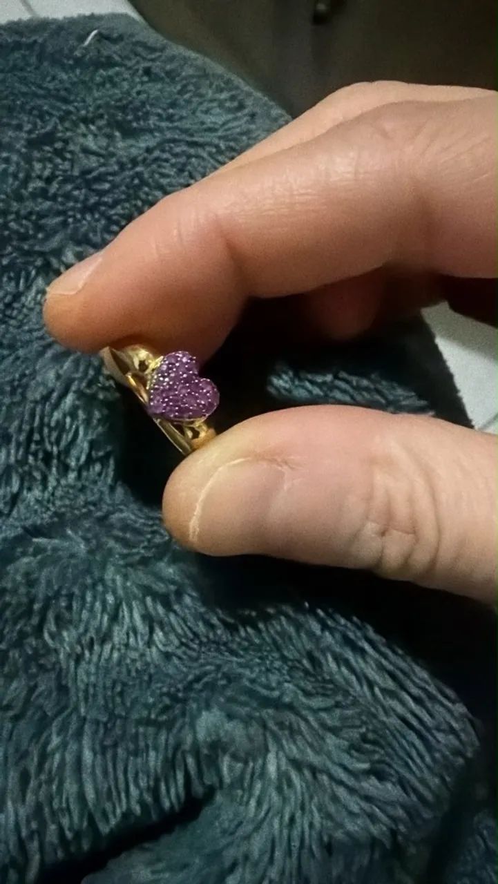 Anel de ouro 18k com rubis - Foto 2