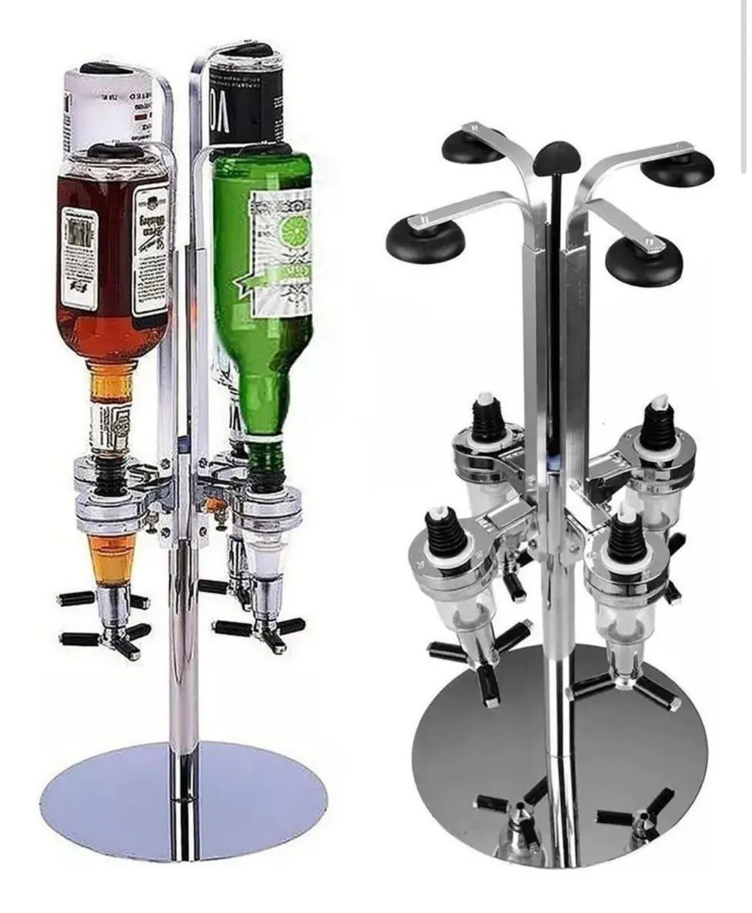 Suporte giratório para garrafas de bebidas- 4 garrafas  - Foto 2