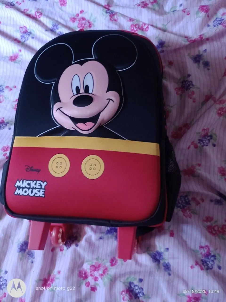 MOCHILA COM RODINHAS Mickey MOUSE NOVA - Foto 5