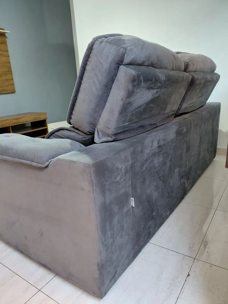Sofa Reclinavel Cinza - Foto 5