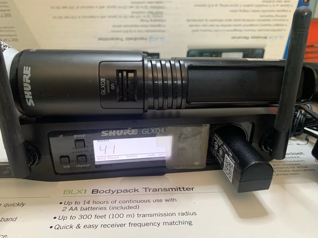 Microfone sem fio Shure GLXD4 Z2 - Foto 5