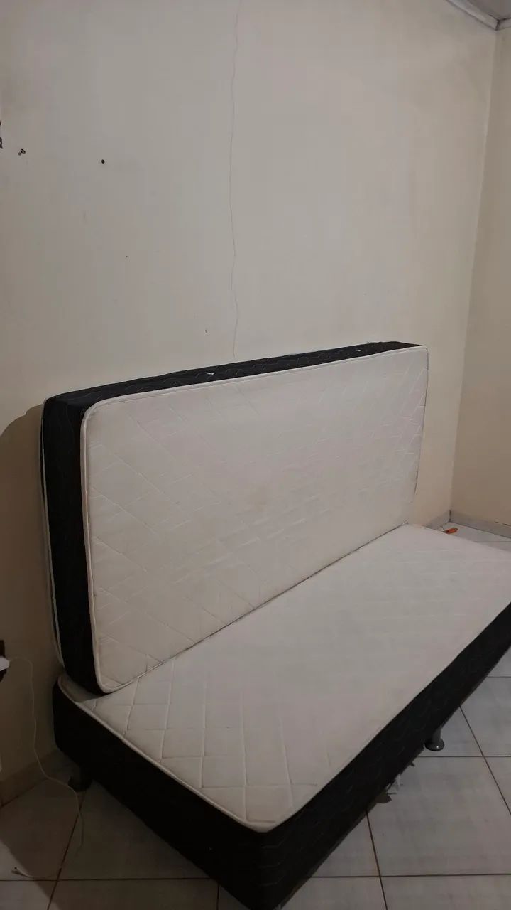 Cama de solteiro completa  colchão + base - Foto 3