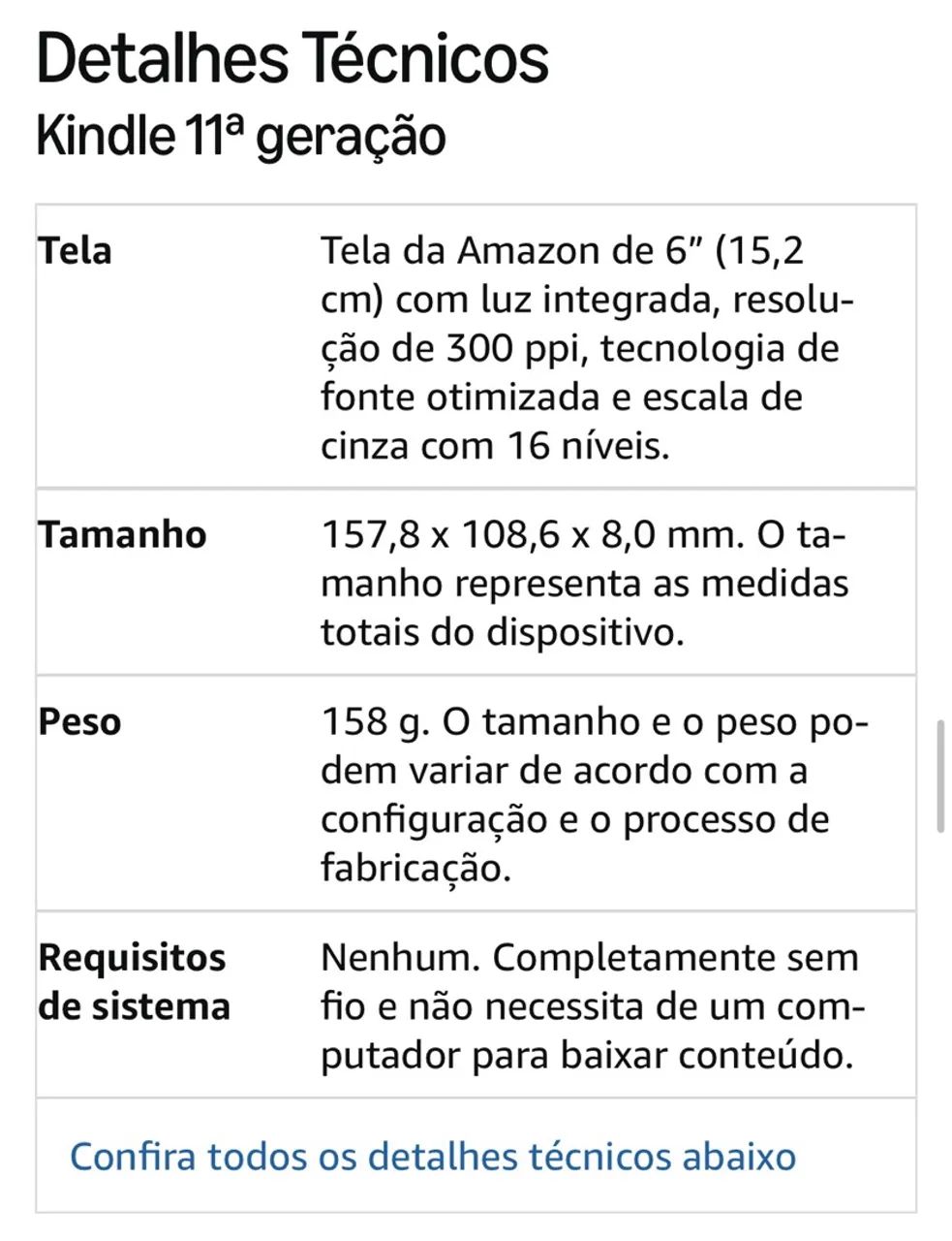 Kindle 11ª geração  - Foto 3